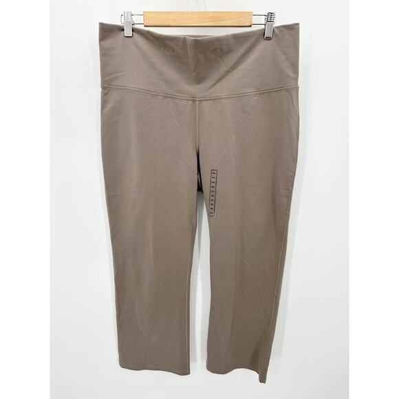 Calia Pants Women XXL NWT Dark Grey Essentials High Rise Cropped Flare - Picture 1 of 9